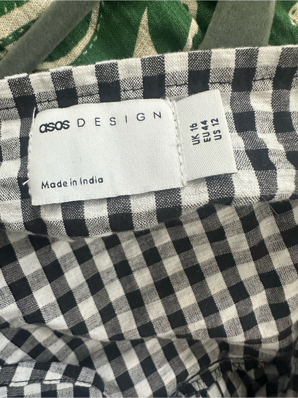 ASOS Black and White Gingham Maxi Dress - Picture 2 of 2